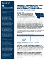 Pavement Preservation How North Dakota Montana South Dakota and Wyoming EDC4 PeertoPeer Exchanges