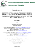 Effects of Incorporating Connected Vehicle Technologies Into NoNotice Emergency Evacuation During Winter Weather Phase I