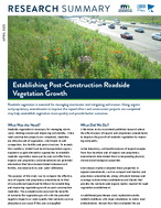 Establishing PostConstruction Roadside Vegetation Growth Research Summary