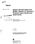 Dayton Aircraft Cabin Fire Model Version 3 Volume II  Program Users Guide and Appendices