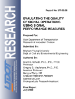 Evaluating the Quality of Signal Operations Using Signal Performance Measures