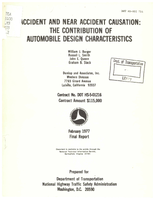 Accident and Near Accident Causation The Contribution of Automobile Design Characteristics