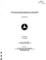 Identification of Specific Problems and Countermeasures Targets for Reducing Alcohol Related Casualties 1975