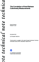 The Correlation of Heat Release Calorimetry Measurements