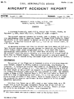Investigation of Aircraft Accident BEECHCRAFT C188 MCGRATH ALASKA 19590901