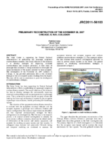 Preliminary reconstruction of the November 30 2007 Chicago IL rail collision
