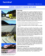 Curing Concrete Paving Mixtures  techbrief