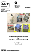 Development of Specifications for PortlandLimestone Cement