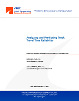 Analyzing and Predicting Truck Travel Time Reliability
