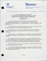 Secretary of Transportation Rodney Slater Speeches June 1997