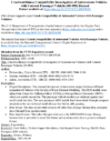 Crash Compatibility of Automated Vehicles with Passenger Vehicles supporting datasets