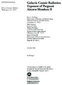 Galactic Cosmic Radiation Exposure of Pregnant Aircrew Members II