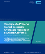 Strategies to Preserve Transitaccessible Affordable Housing in Southern California