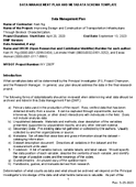 Improving Design and Construction of Transportation Infrastructure through Bedrock Characterization Data Management Plan 2023