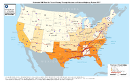 Estimated FAF Flow for Trucks Passing Through Alabama on National Highway System 2017