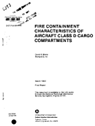 Fire Containment Characteristics of Aircraft Class D Cargo Compartments
