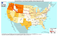 Estimated FAF Flow for Trucks Passing Through Idaho on National Highway System 2050