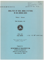 Analysis of Dual Mode Systems in an Urban Area  Volume 1 Summary