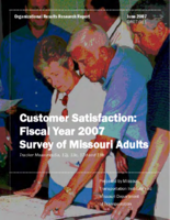 Customer Satisfaction Fiscal Year 2007 Survey of Missouri Adults  Tracker Measures  5a 12j 13c 17d and 18b