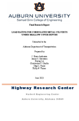 Load Rating for Corrugated Metal Culverts under Shallow Cover Depths
