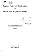 Second National Conference Street and Highway Safety