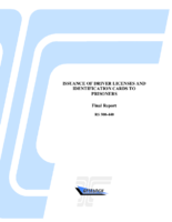 Issuance of Driver Licenses and Identification Cards to Prisoners