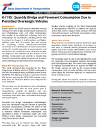 Quantify Bridge and Pavement Consumption Due to Permitted Overweight Vehicles Project Summary Report