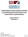 South Dakota Granular MoistureDensity Curve Development and Dynamic Cone Penetrometer Implementation
