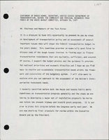 Statement of Brock Adams Secretary United States Department of Transportation Before the Community and Physical Resources Task Force of the House Budget Committee