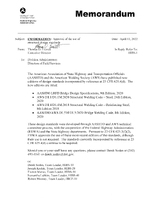 Approval of the Use of Structural Design Standards Memorandum