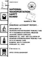 Interstate Commerce Commision Report of the Accident  Investigation Occuring on the SEABOARD SYSTEM RAILROAD JACKSON SC ROBBINS SC