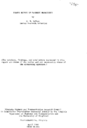 Status report on pavement management