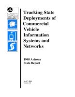 Tracking state deployments of commercial vehicle information systems and networks  1998 Arizona state report