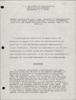 Remarks Prepared for Alan S Boyd Secretary of Transportation before the Senate Commerce Committee Aviation Subcommittee