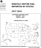 Monthly Motor Fuel Reported by States July 2021