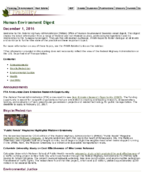 Human Environment Digest December 1 2016