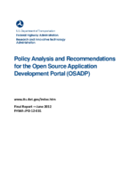 Policy analysis and recommendations for the open source application development portal OSADP