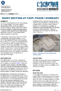 Rainy Section at FAST Phase I Summary Research Results