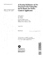 A Further Validation of the Practical Color Vision Test for En Route Air Traffic Control Applicants