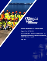 Characterization of Unbound Materials for MechanisticEmpirical Pavement Design for NDOT Districts 2 and 3