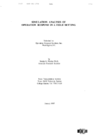 Simulation analysis of operation respond in a field setting
