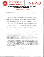 Department of Transportation News Urban Mass Transportation Administration UMTA 4074
