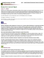 Human Environment Digest June 11 2020