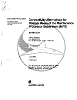 Connectivity Alternatives for Remote Users of the Maintenance Processor Subsystem MPS  Addendum