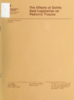 The effects of safety seat legislation on pediatric trauma