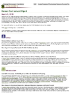 Human Environment Digest March 5 2020