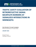Traffic Safety Evaluation of Signalized Intersections with Retroreflective Backplates in Minnesota