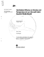Ventilation Effects on Smoke and Temperature in an Aircraft Cabin QuarterScale Model