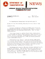 Department of Transportation News Urban Mass Transportation Administration UMTA 7239