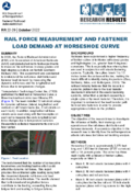 Screw Spike and Spring Washer Holddown Force and Resiliency Investigation Research Results